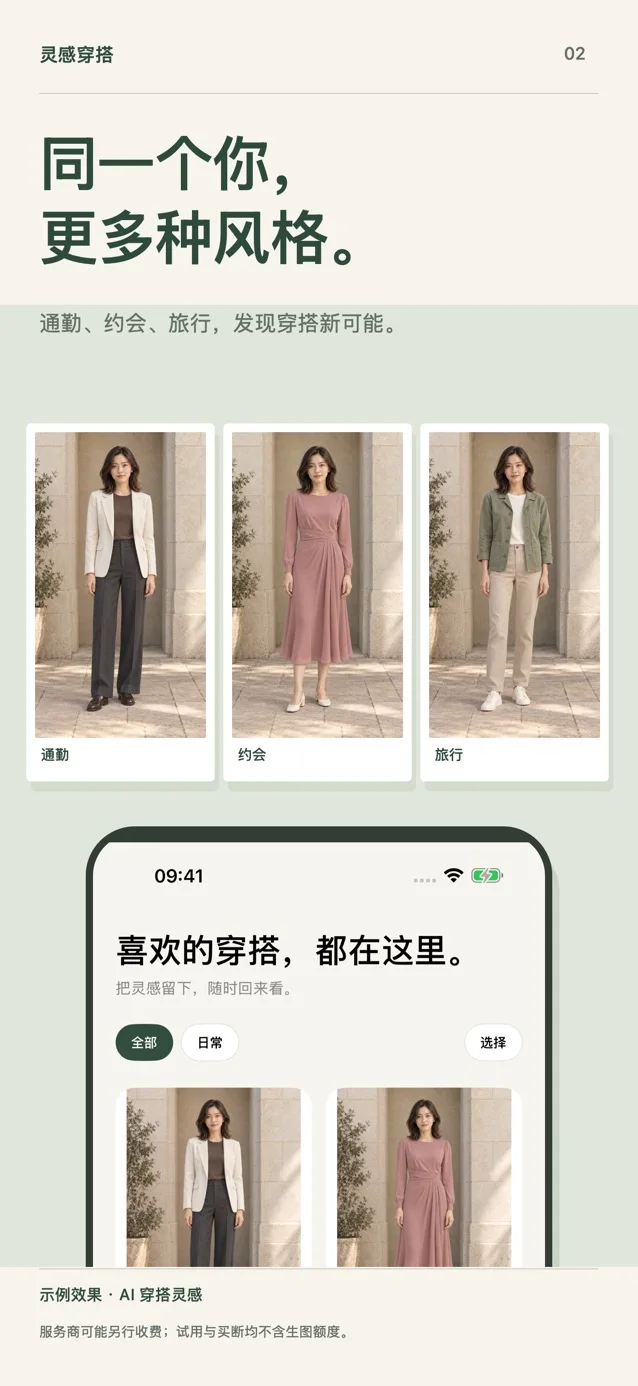 灵感穿搭 — 看看实际界面 2