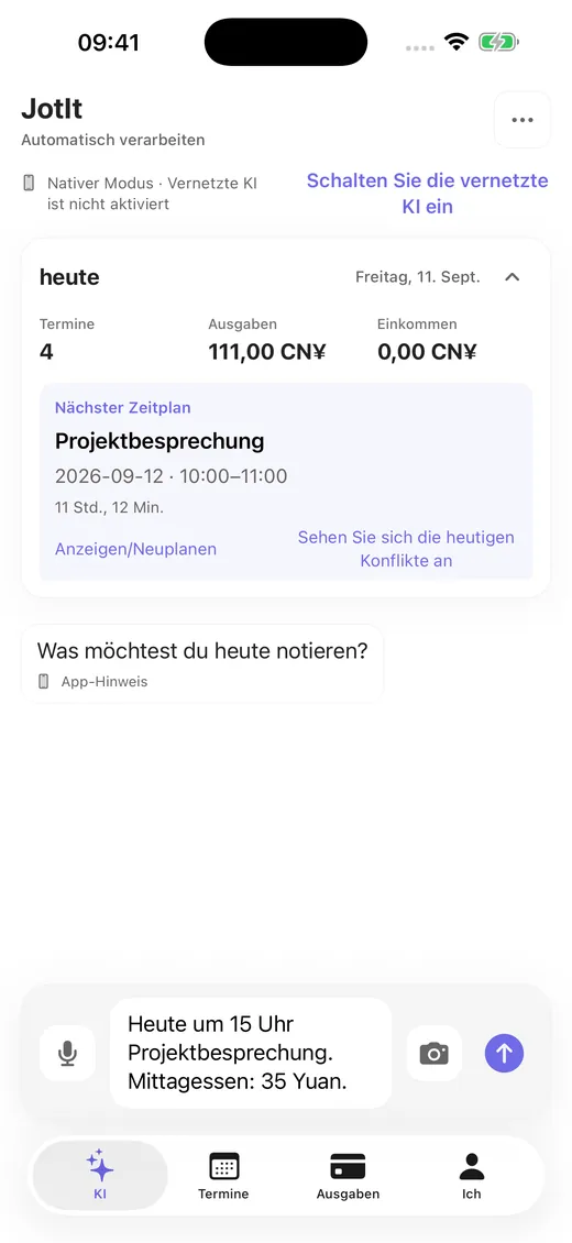 Text, Sprache und Foto