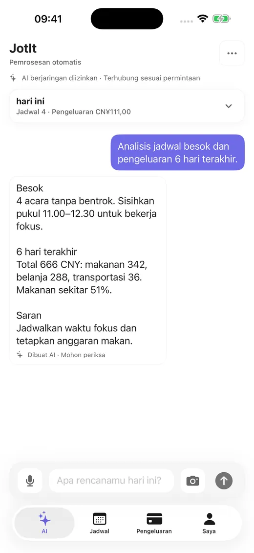Tanya minggu ini dan pengeluaran terakhir